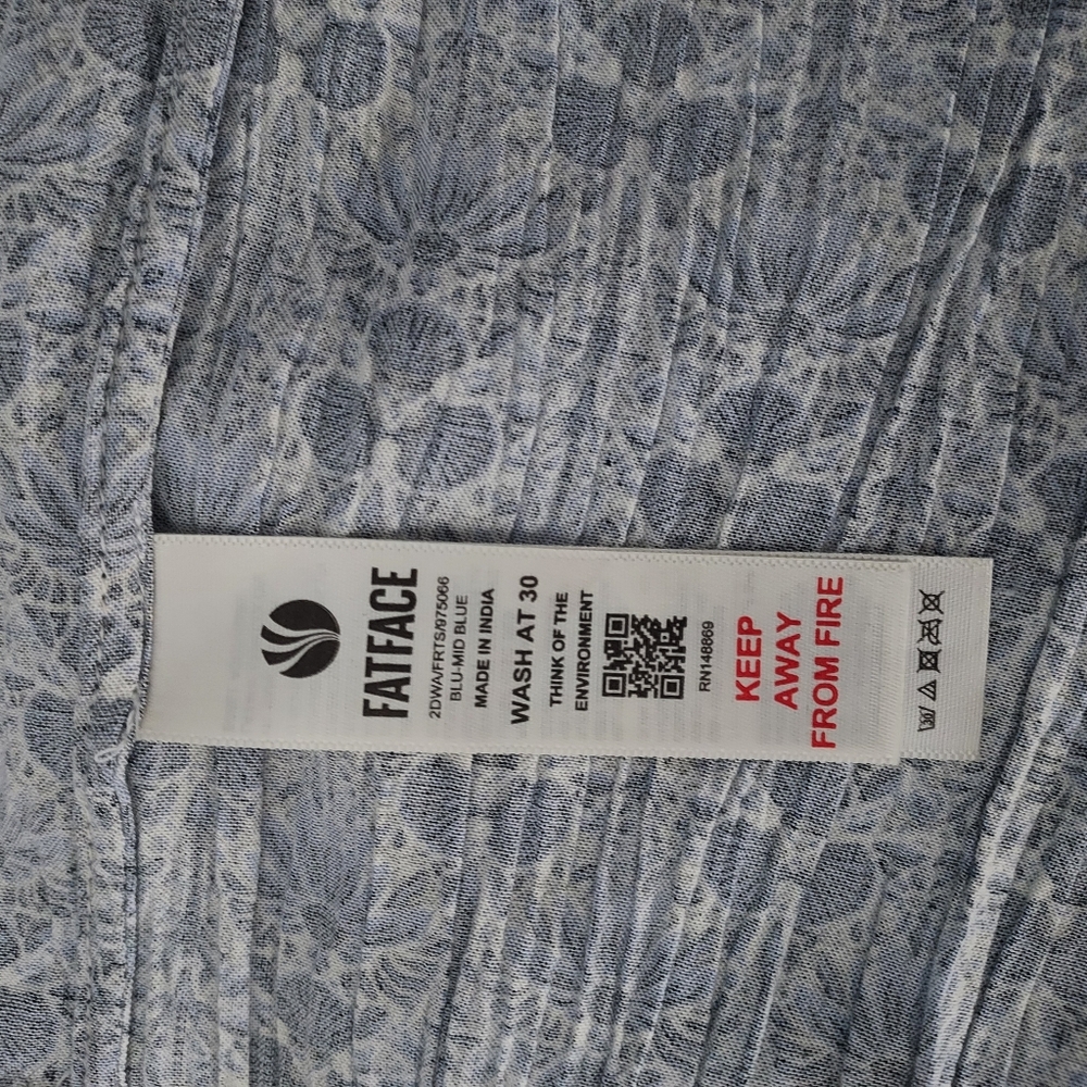Fatface Blue Patterned Maxi Skirt - Picture 5 of 6